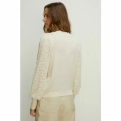 Oasis Pretty Pointelle Volume Sleeve Jumper For Female -Oasis Sales Store unnamed file 4336