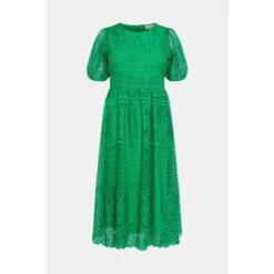 Oasis Plus Size Premium Lace Crew Neck Midi Dress For Female -Oasis Sales Store unnamed file 4344