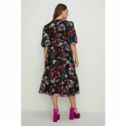 Oasis Plus Size Painted Floral Organza Wrap Dress For Female -Oasis Sales Store unnamed file 4348