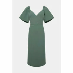 Oasis Crepe Cut Out Pencil Dress For Female -Oasis Sales Store unnamed file 4360