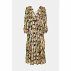 Oasis Petite Metallic Paisley Printed Midi Dress For Female -Oasis Sales Store unnamed file 438