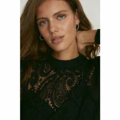 Oasis Lace High Neck Blouse For Female -Oasis Sales Store unnamed file 441