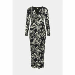 Oasis Rachel Stevens Petite Print Ruched Midi Dress For Female -Oasis Sales Store unnamed file 4412