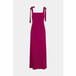 Oasis Petite Premium Crepe Tie Shoulder Midi Dress For Female -Oasis Sales Store unnamed file 4423