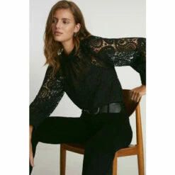 Oasis Lace High Neck Blouse For Female -Oasis Sales Store unnamed file 445