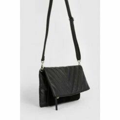 Oasis Quilted Leather And Suede Pocket Detail Cross Body Bag For Female -Oasis Sales Store unnamed file 4497