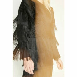 Oasis Rachel Stevens Fringed Long Sleeve Mini Dress For Female -Oasis Sales Store unnamed file 452