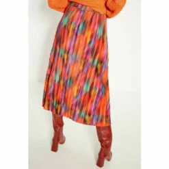Oasis Blur Printed Plisse Midi Skirt For Female -Oasis Sales Store unnamed file 4521