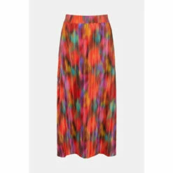 Oasis Blur Printed Plisse Midi Skirt For Female -Oasis Sales Store unnamed file 4522