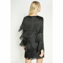 Oasis Rachel Stevens Fringed Long Sleeve Mini Dress For Female -Oasis Sales Store unnamed file 453