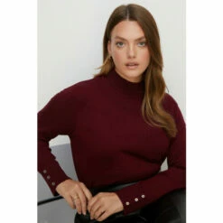 Oasis Plus Size Knitted Funnel Neck Jumper For Female -Oasis Sales Store unnamed file 4533