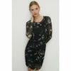 Oasis Floral Overlock Detail Mesh Mini Dress For Female -Oasis Sales Store unnamed file 4534
