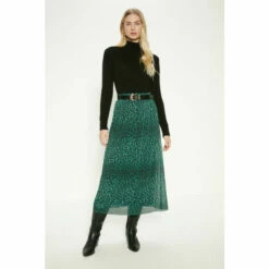 Oasis Leopard Plisse Midi Skirt For Female -Oasis Sales Store unnamed file 4566