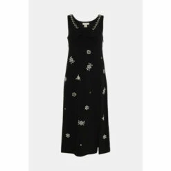Oasis Embellished Cady Crepe Twist Front Midi Dress For Female -Oasis Sales Store unnamed file 4571