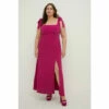 Oasis Plus Size Premium Crepe Tie Shoulder Midi Dress For Female -Oasis Sales Store unnamed file 4596