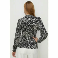 Oasis Jersey Animal Shirred Neck And Cuff Top For Female -Oasis Sales Store unnamed file 4603