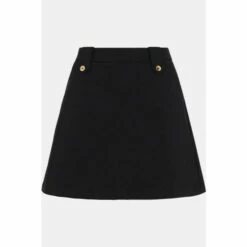 Oasis Cotton Sateen Tab Detail Mini Skirt For Female -Oasis Sales Store unnamed file 4635