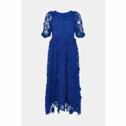 Oasis Lace Puff Sleeve Midi Dress For Female -Oasis Sales Store unnamed file 465