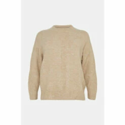 Oasis Plus Size Cosy Longline Rib Detail Jumper For Female -Oasis Sales Store unnamed file 4653