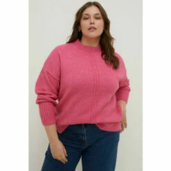Oasis Plus Size Cosy Longline Rib Detail Jumper For Female -Oasis Sales Store unnamed file 4655