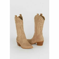 Oasis Faux Suede Stitch Detail Western Boot For Female -Oasis Sales Store unnamed file 4698