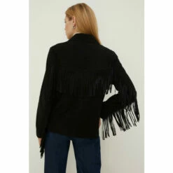 Oasis Petite Rachel Stevens Real Leather Fringe Jacket For Female -Oasis Sales Store unnamed file 4719