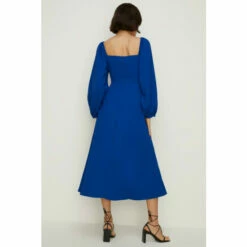 Oasis Twist Front Bardot Crepe Midi Dress For Female -Oasis Sales Store unnamed file 4735
