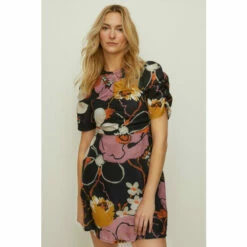 Oasis Wild Daisy Ruched Front Skater Dress For Female -Oasis Sales Store unnamed file 4743