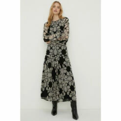 Oasis Rachel Stevens Petite Mono Cut Out Midi Dress For Female -Oasis Sales Store unnamed file 4748