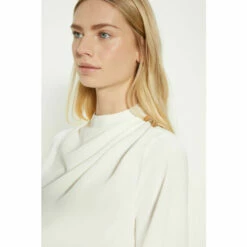 Oasis Petite Draped Crepe Button Detail Blouse For Female -Oasis Sales Store unnamed file 4775