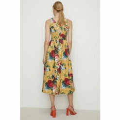 Oasis Rose Print Cross Back Scuba Midi Dress For Female -Oasis Sales Store unnamed file 4789