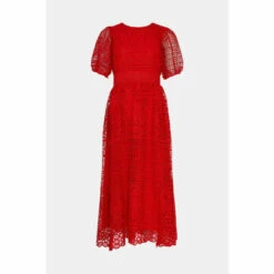Oasis Premium Lace Puff Sleeve Midi Dress For Female 11 Oasis Premium Lace Puff Sleeve Midi Dress For Female -Oasis Sales Store unnamed file 4821
