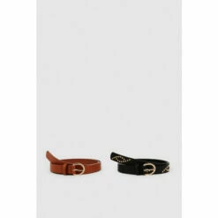 Oasis Stud Detail Faux Leather Multi Pack Belt For Female