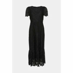 Oasis Scallop Lace Full Skirted Angel Sleeve Midi Dress For Female -Oasis Sales Store unnamed file 4856