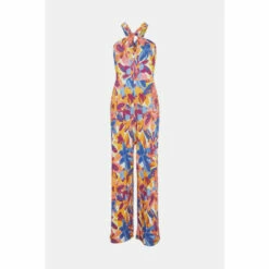 Oasis Slinky Jersey Floral Tie Back Jumpsuit For Female -Oasis Sales Store unnamed file 4869