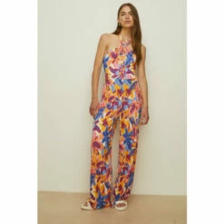 Oasis Slinky Jersey Floral Tie Back Jumpsuit For Female -Oasis Sales Store unnamed file 4870