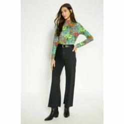 Oasis Jersey Floral Funnel Neck Long Sleeve Top For Female -Oasis Sales Store unnamed file 4885