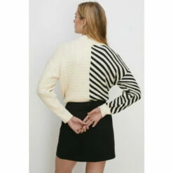 Oasis Premium Ponte Top Stitch Detail Mini Skirt For Female -Oasis Sales Store unnamed file 4925