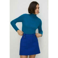 Oasis Premium Ponte Top Stitch Detail Mini Skirt For Female -Oasis Sales Store unnamed file 4928