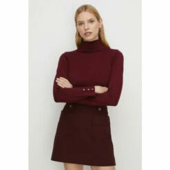 Oasis Premium Ponte Top Stitch Detail Mini Skirt For Female -Oasis Sales Store unnamed file 4929