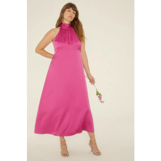 Oasis Plus Size Halter Neck Midi Dress For Female 3 Oasis Plus Size Halter Neck Midi Dress For Female