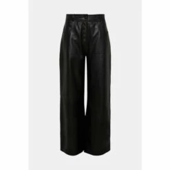 Oasis Real Leather Wide Leg Trouser For Female -Oasis Sales Store unnamed file 4998