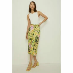 Oasis Rose Dufton Landscape Drape Front Skirt For Female -Oasis Sales Store unnamed file 5015