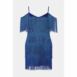 Oasis Fringed Cold Shoulder Mini Dress For Female -Oasis Sales Store unnamed file 5034