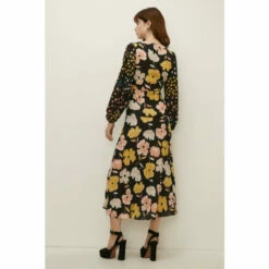 Oasis Mixed Scale Floral Pleated Midi Dress For Female -Oasis Sales Store unnamed file 5045