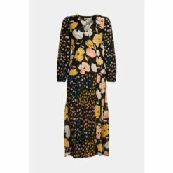 Oasis Mixed Scale Floral Pleated Midi Dress For Female -Oasis Sales Store unnamed file 5046