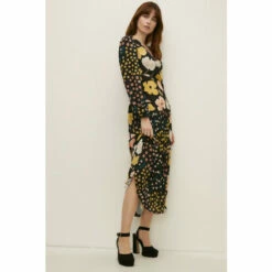 Oasis Mixed Scale Floral Pleated Midi Dress For Female -Oasis Sales Store unnamed file 5047