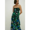 Oasis 3d Colourful Floral Babydoll Midi Dress For Female