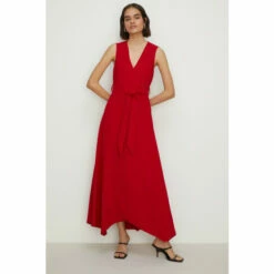 Oasis Premium Soft Tailored Belted Midi Dress For Female -Oasis Sales Store unnamed file 5064