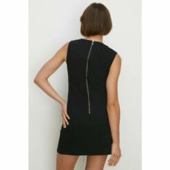 Oasis Pu Trim Detail Ponte A Line Dress For Female -Oasis Sales Store unnamed file 5067